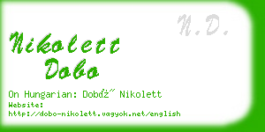 nikolett dobo business card